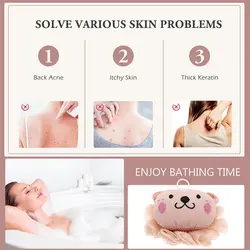 Esponja de baño para bebé con león y exfoliante suave