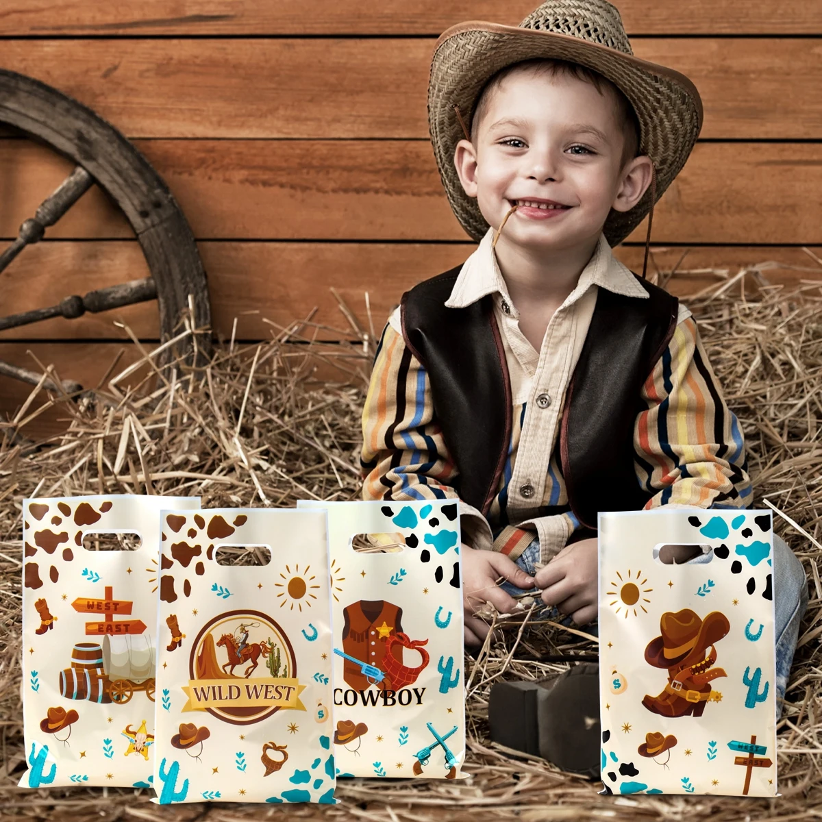 Bolsa regalo colgante vaquera para cumpleaños infantil - imagen 5
