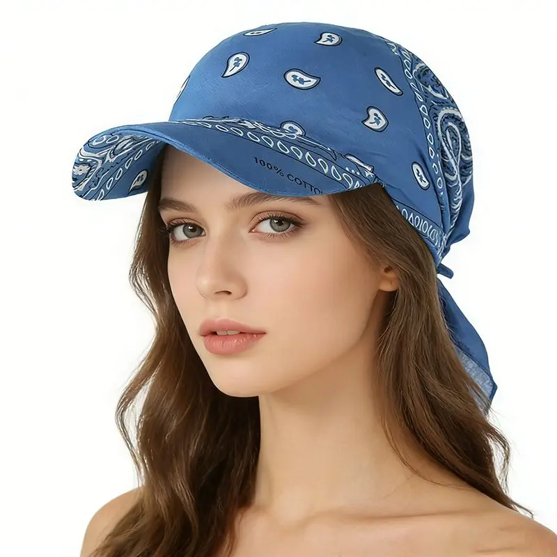 Gorra infantil turbante primavera-verano con flor cachemira - imagen 5