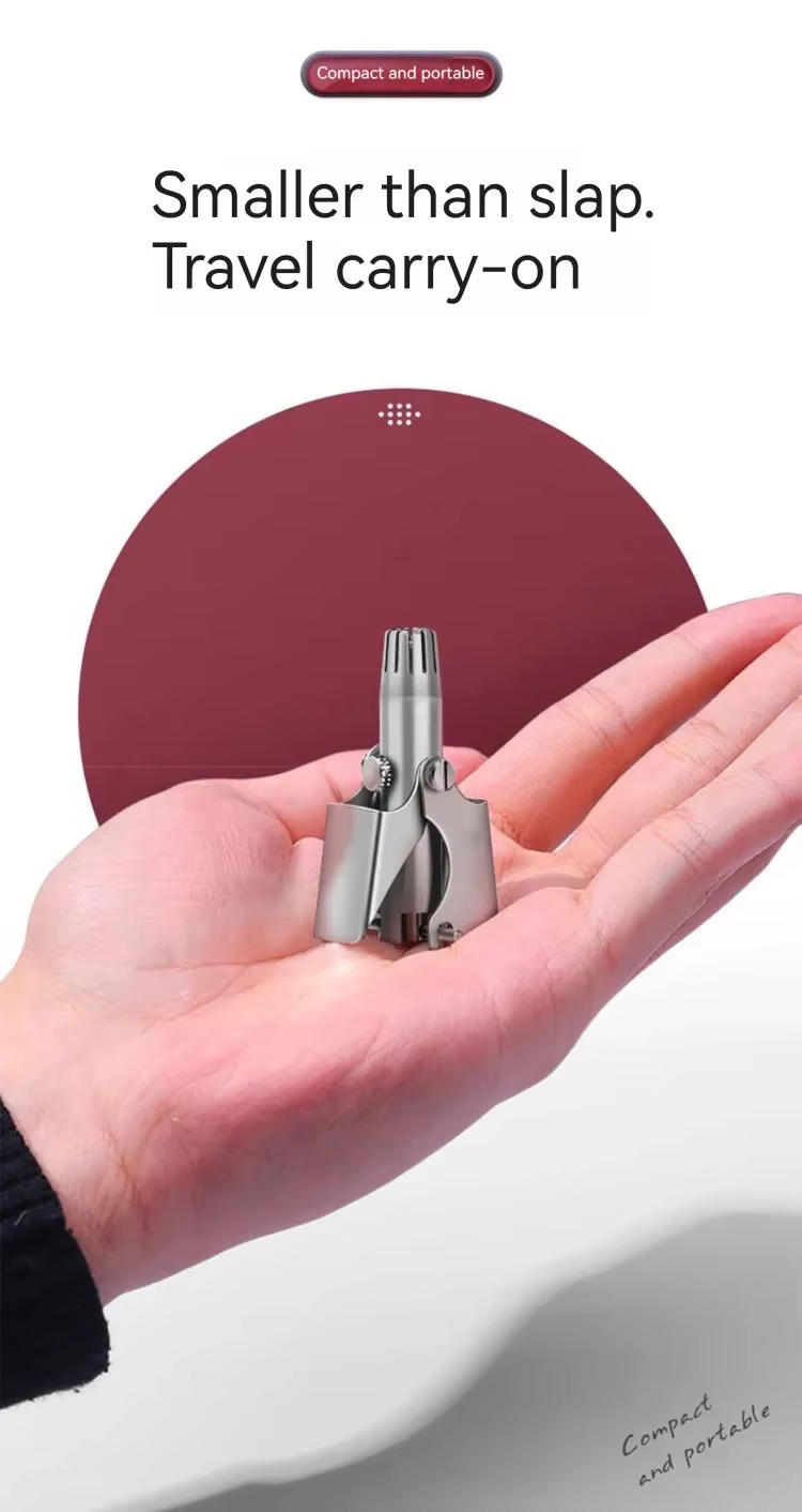 Recortador nasal manual de acero inoxidable con diseño compacto