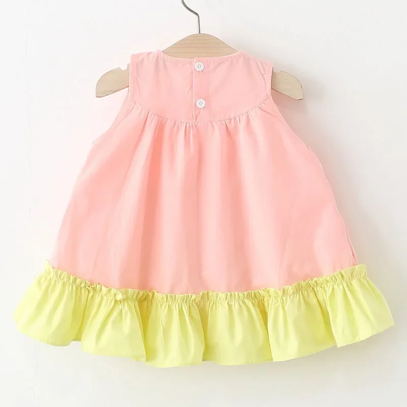 Vestido de verano de algodón para niña – Estilo princesa con lazo - imagen 5