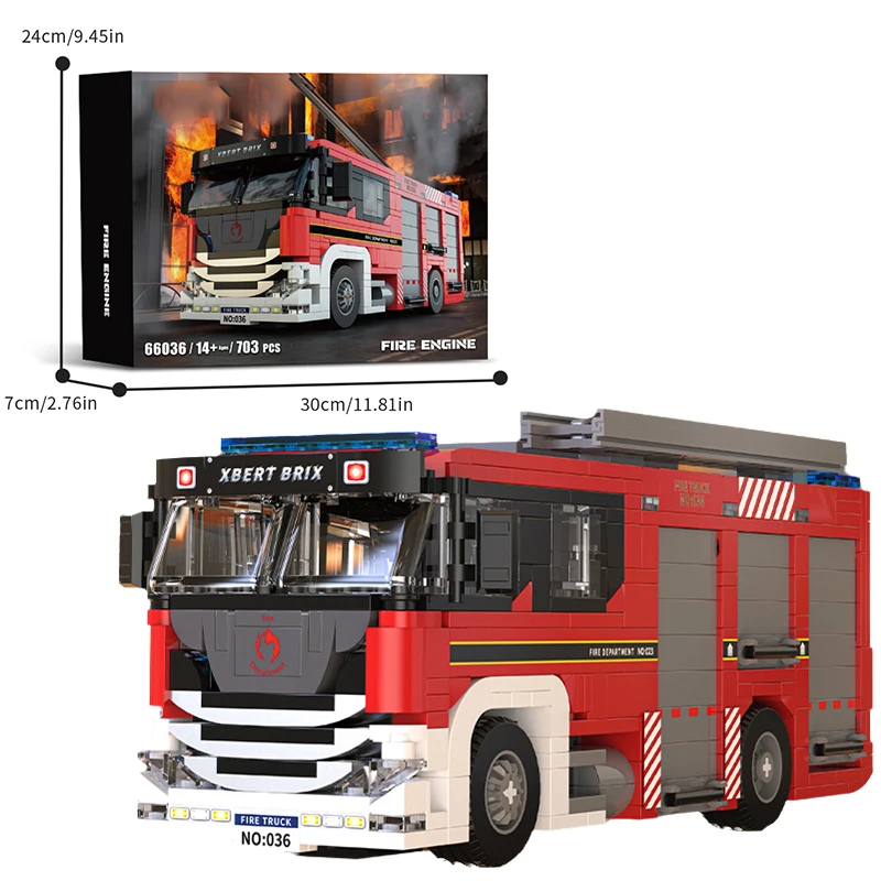 Bloques de camión bomberos rescate urbano educativo - imagen 4