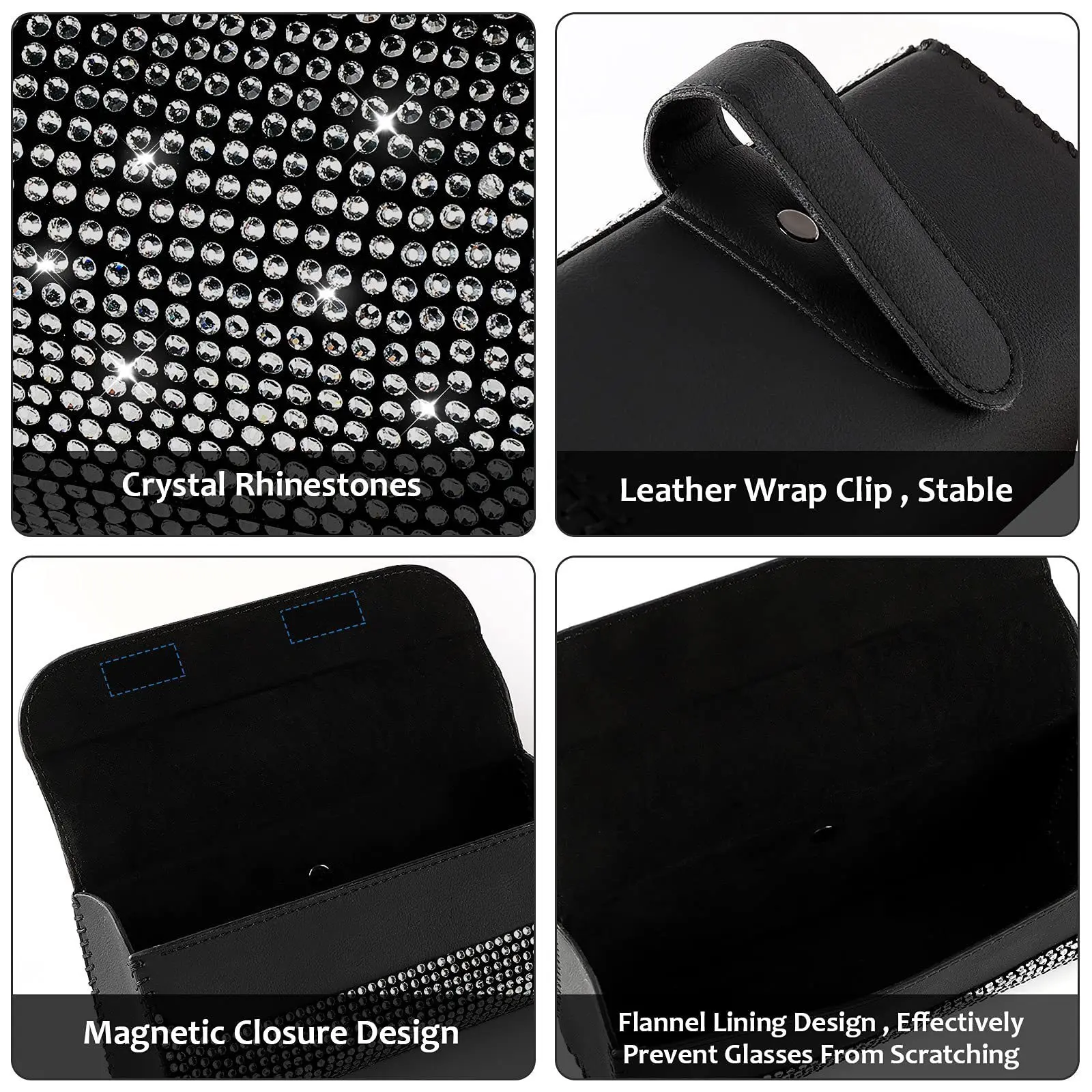 Estuche organizador para gafas solares de coche con pedrería - imagen 2