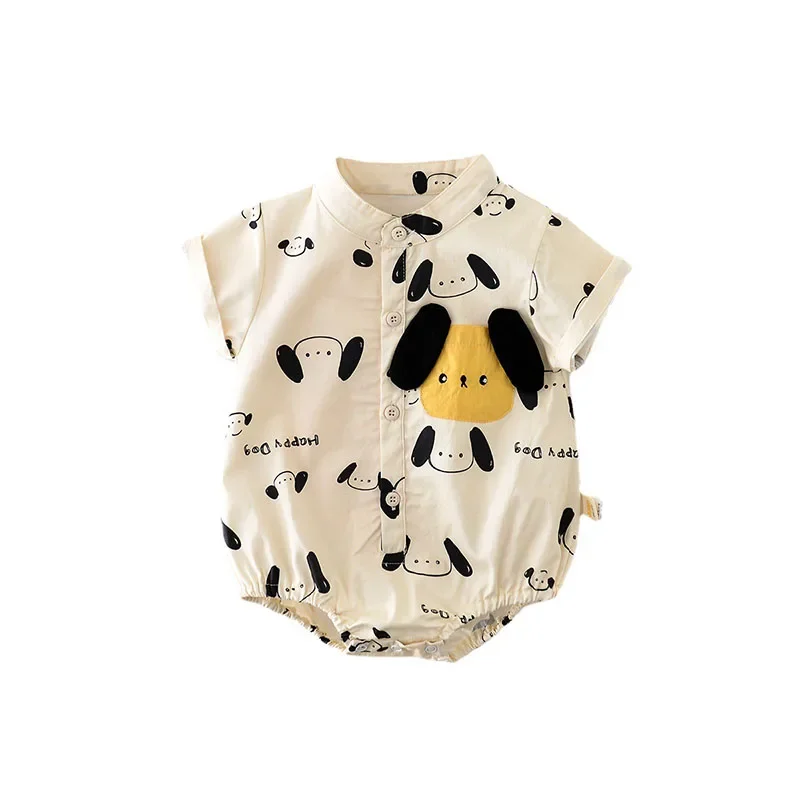 Body verano bebéMILANCEL – Algodón suavecon estampado cachorro - imagen 3