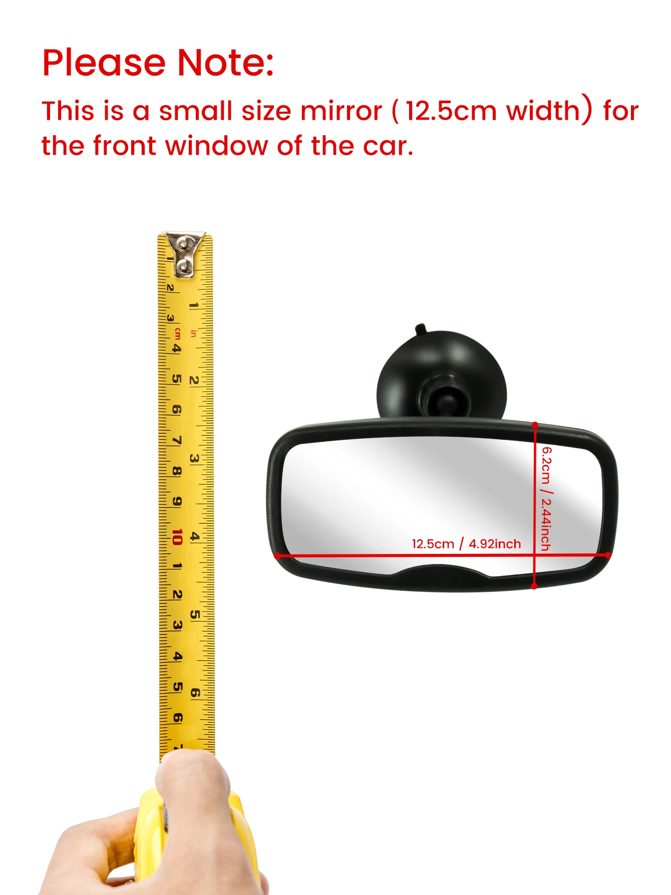 Espejo de asiento coche infantil ajustable giratorio con ventosas - imagen 2