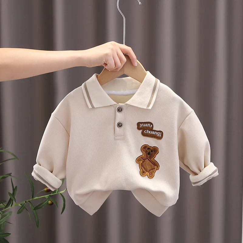 Camiseta infantil de algodón para primavera y otoño casual - imagen 3