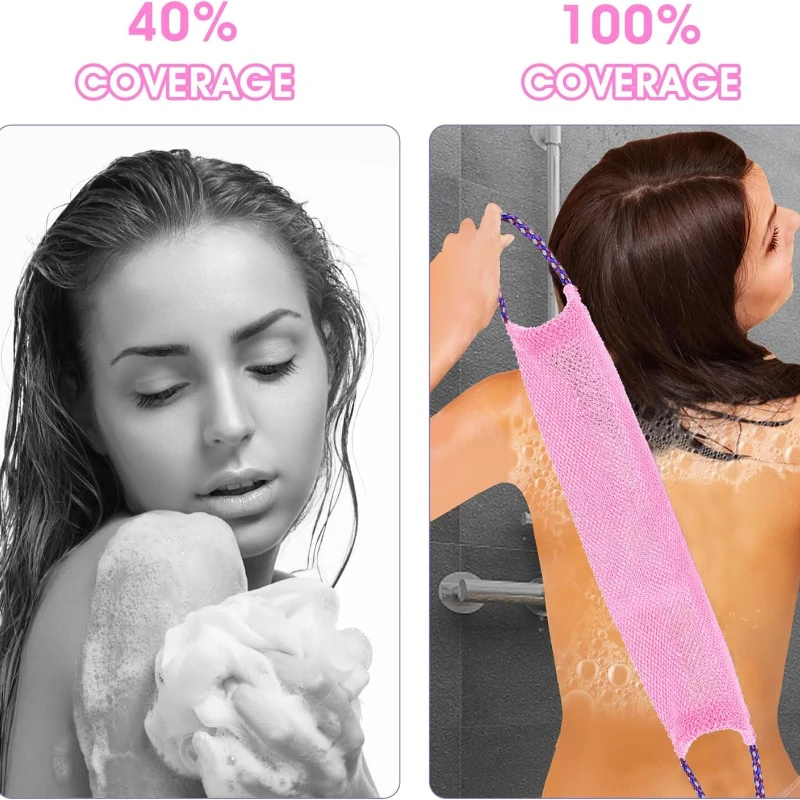 Exfoliante de ducha extra largo con redes africanas para baño - imagen 4