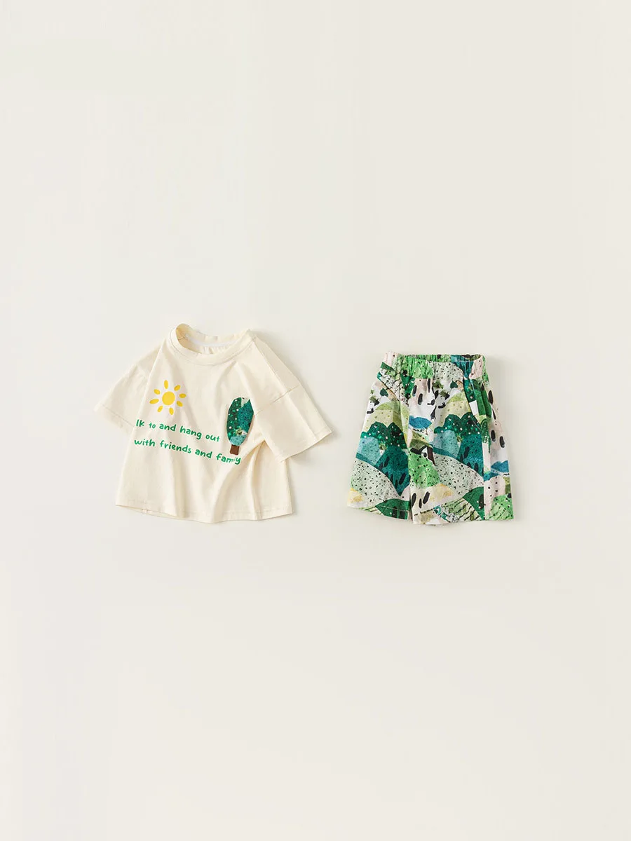 Detalles del conjunto infantil en estilo casual coreano
