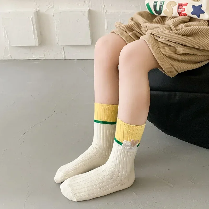 Calcetines escolares algodón suave corazón caramelo niños - imagen 5