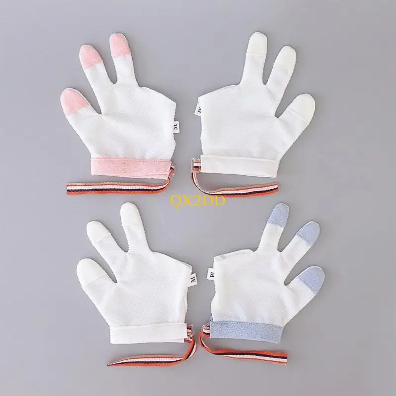 QX2D Guantes protectores antiarañazos para bebé – Suave algodón