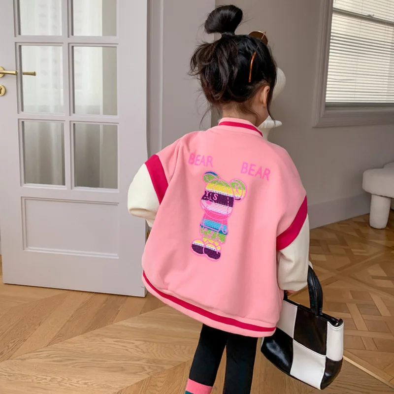 Chaqueta de béisbol ligera para niñas – Holgada en entretiempo - imagen 2