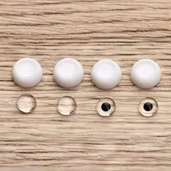 Ojos acrílicos adhesivos para muñecos – Transparente y negro