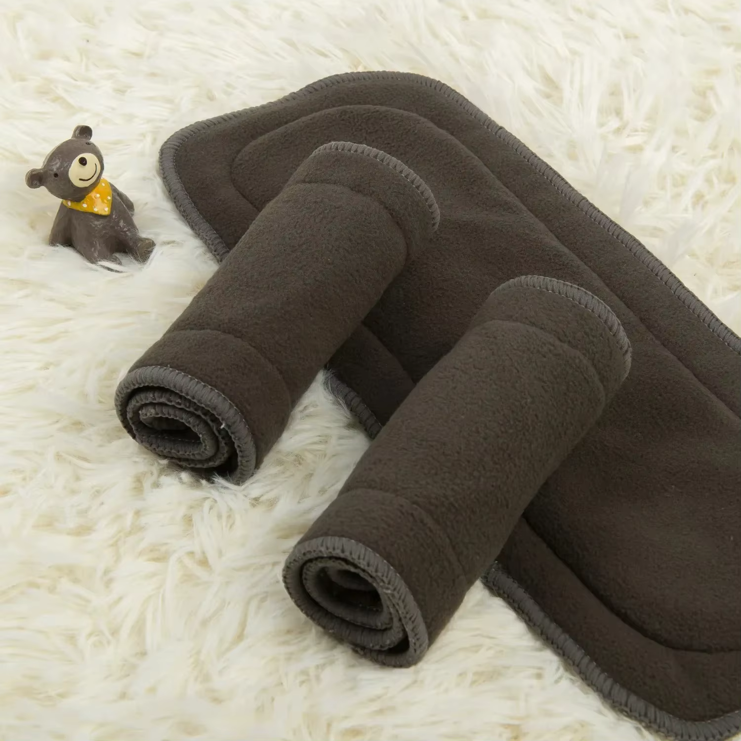 ALVABABY Insertos pañal tela Bambú carbón 5 capas absorbentes - imagen 4