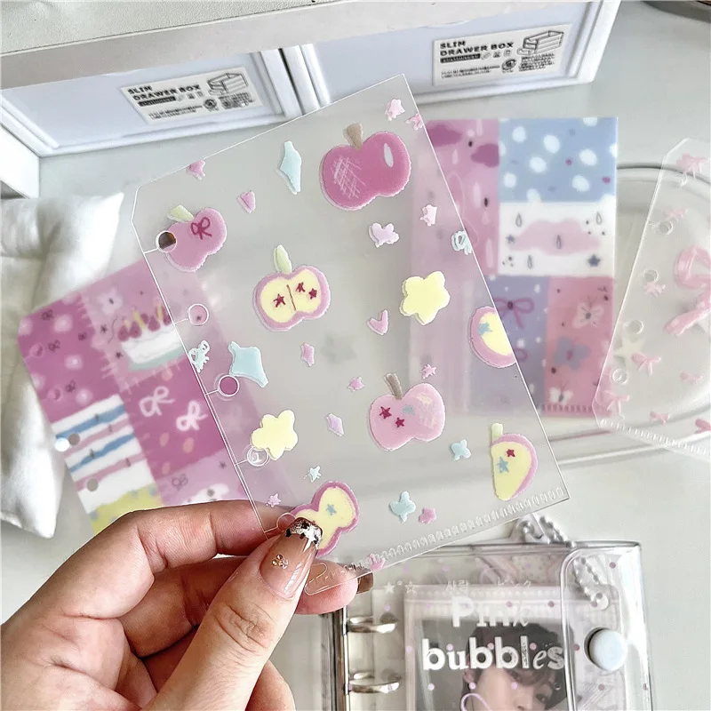 Mini cuaderno de hojas sueltas M5 Rosa Caramelo con corazón infantil - imagen 2