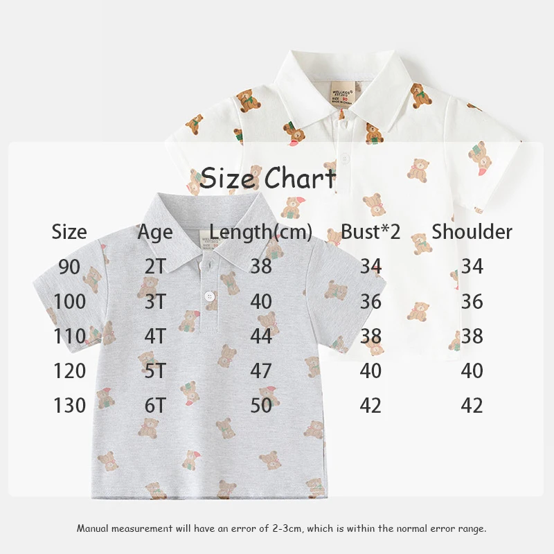 Polo infantil con estampado de oso
