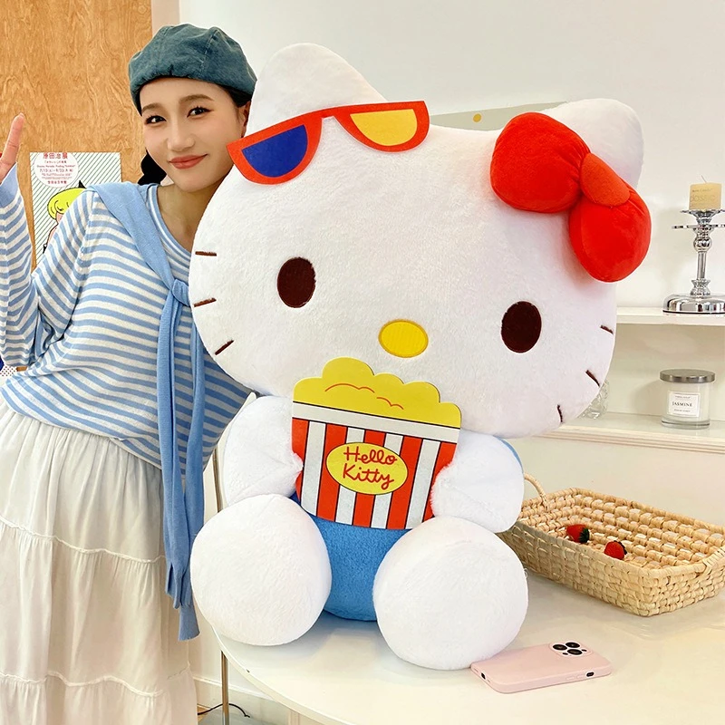 Peluche Hello Kitty Sanrio con forma de palomitas, suave regalo - imagen 4