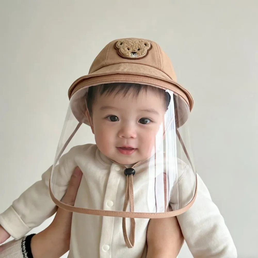 Gorro pescador anti-UV con careta facial ajustable para bebé - imagen 2