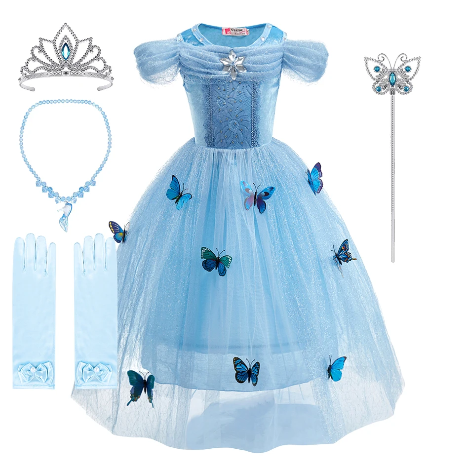 Disfraz Cenicienta para niña – Vestido elegante Halloween - imagen 3