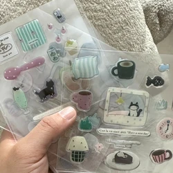 Pegatinas infantiles con relieve de perros y gatos para móvil