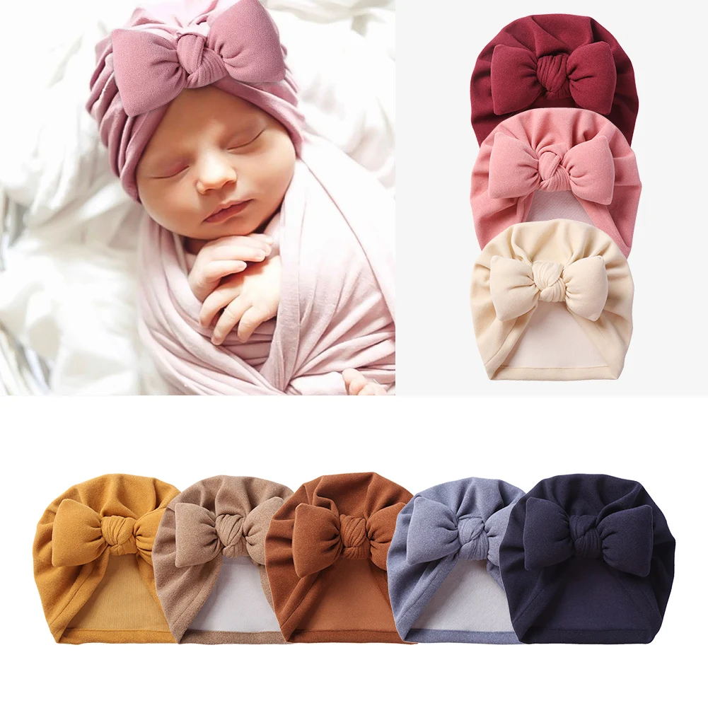 Gorro de cachemira para bebé – Cálido con lazo para otoño e invierno - imagen 4