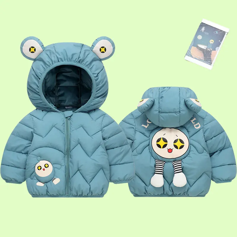 Chaqueta acolchada con capucha y cremallera ligera para niños y niñas - imagen 4