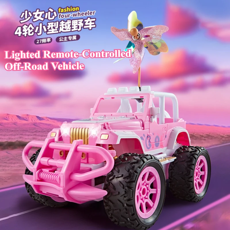 Coche teledirigido todoterreno con luces LED para niñas