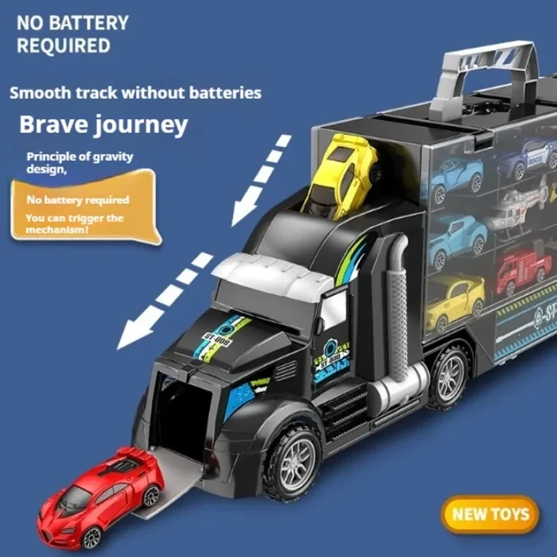 Garaje de coches con camiones y tractores para niños - imagen 3