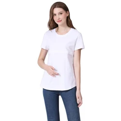 Camiseta de lactancia en algodón con cremallera horizontal posparto