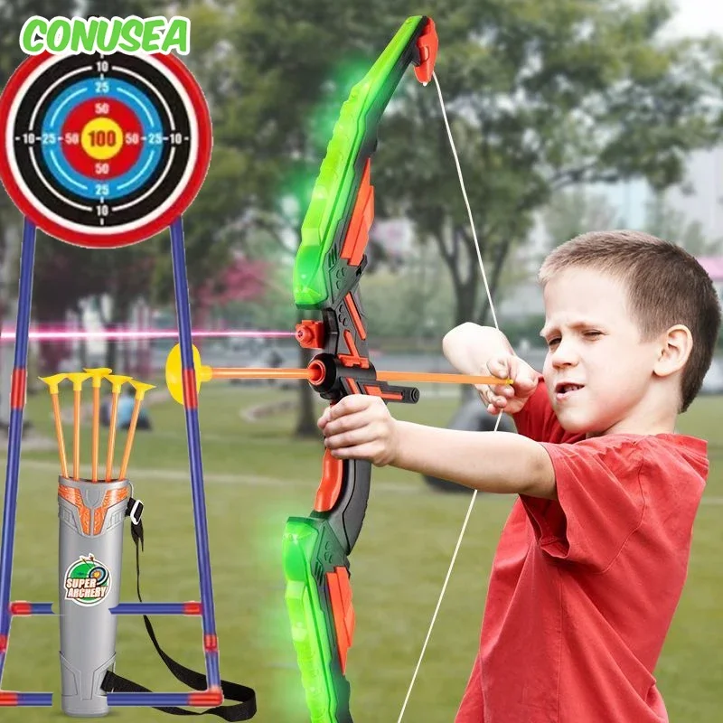 Arco y flecha iluminado para niños – Juego de tiro al aire libre - imagen 4