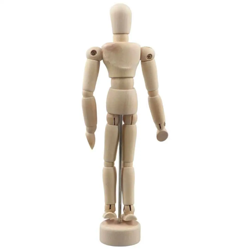 Figura de madera con extremidades móviles para manualidades