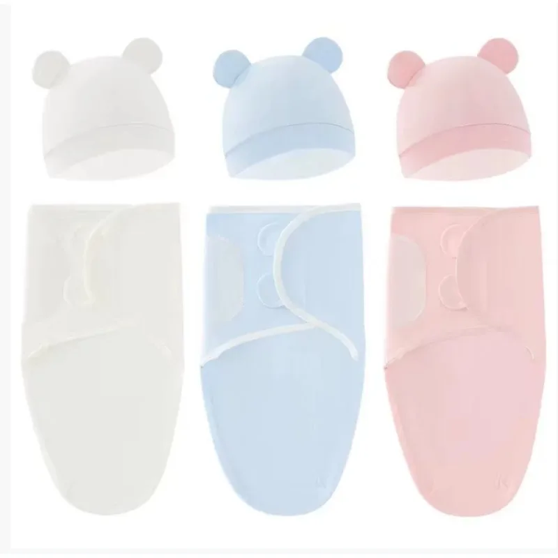 Saco de dormir para recién nacido con manta anti patadas y gorro