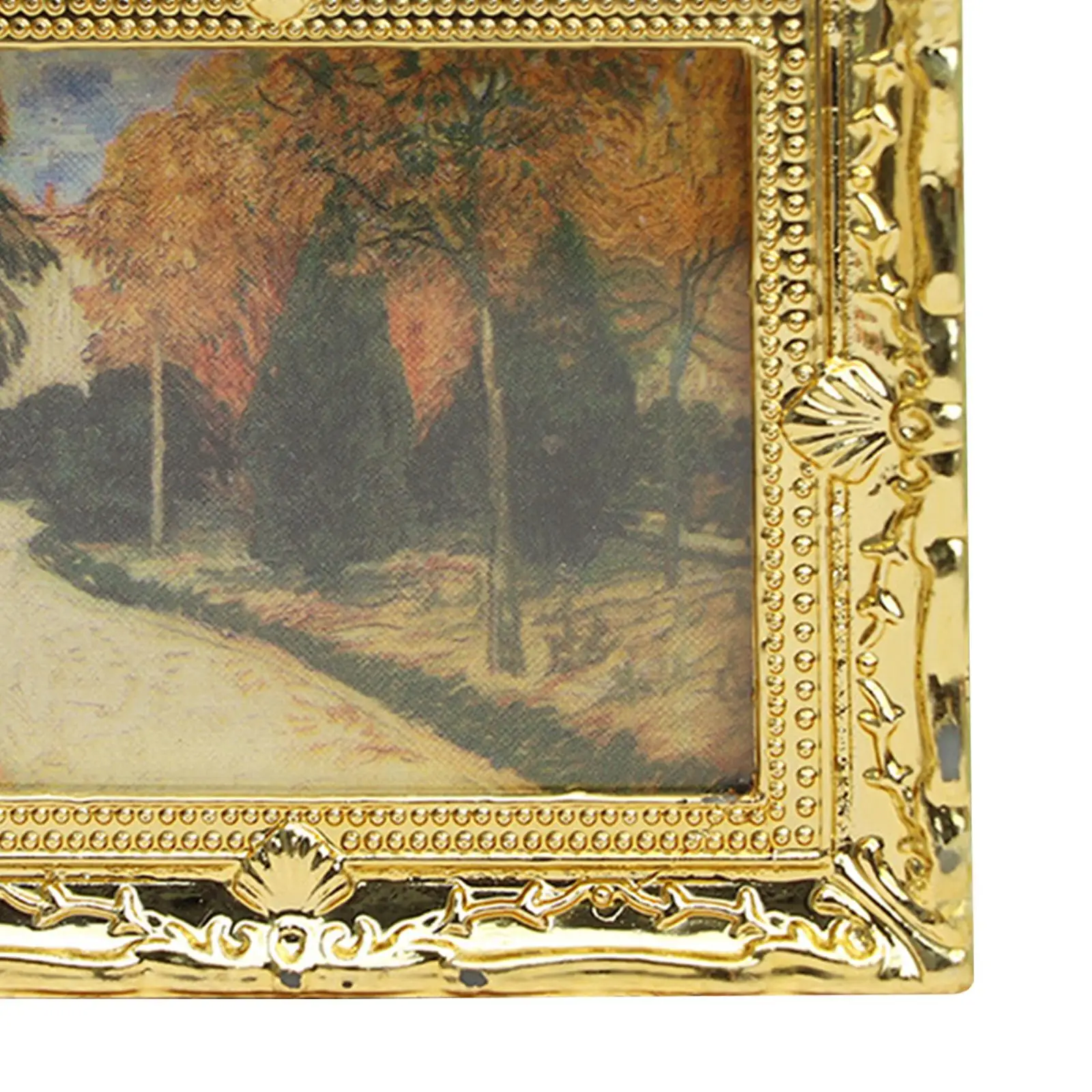Marco fotos miniatura estilo vintage resina para casa de muñecas - imagen 4