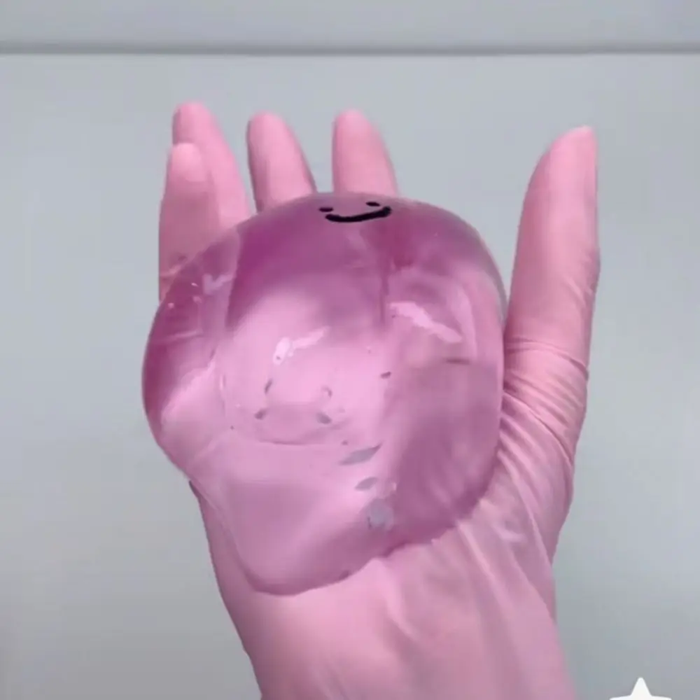 Bola antiestrés transparente con efecto burbuja y conejo infantil - imagen 3
