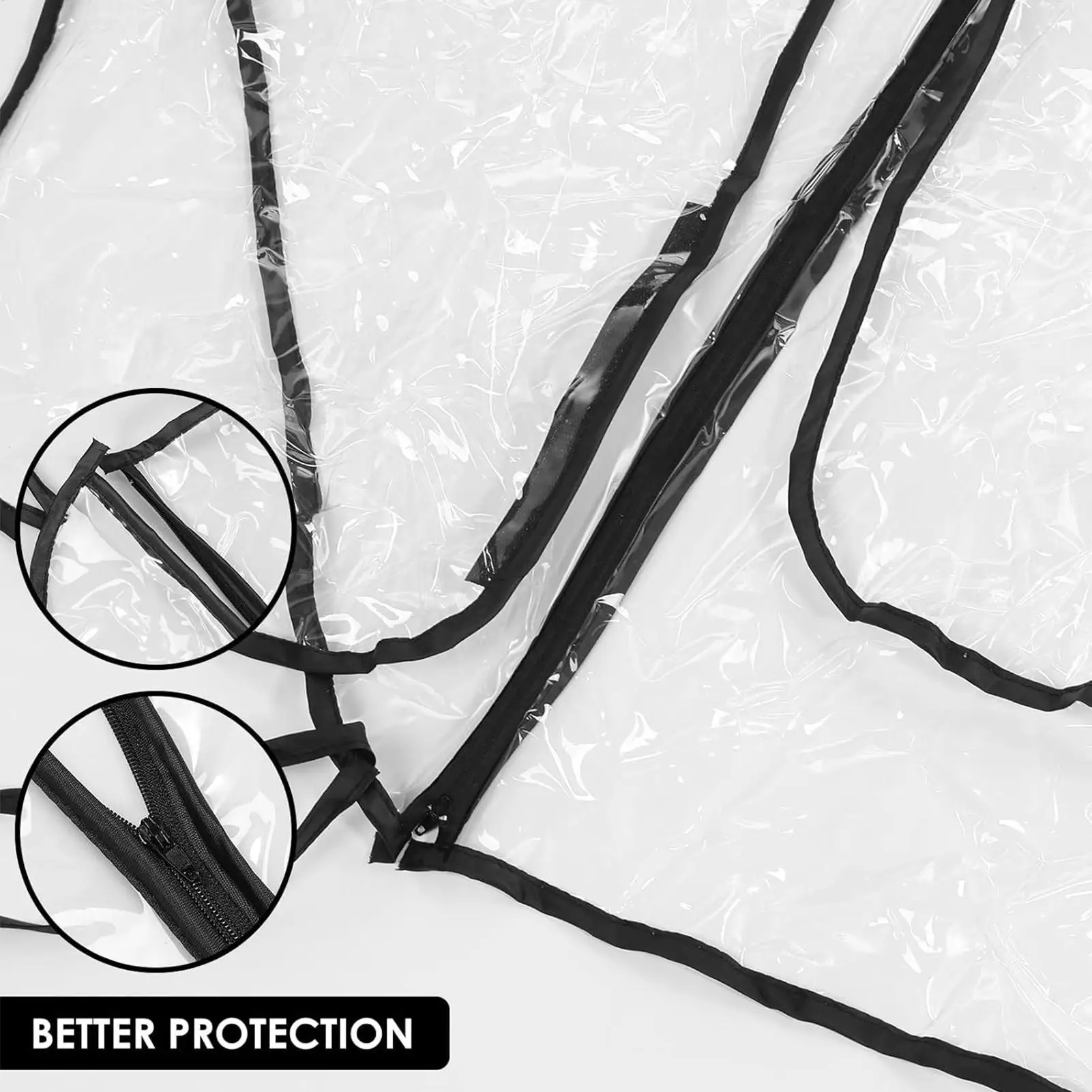 Cubierta impermeable para cochecito con protección anti-viento
