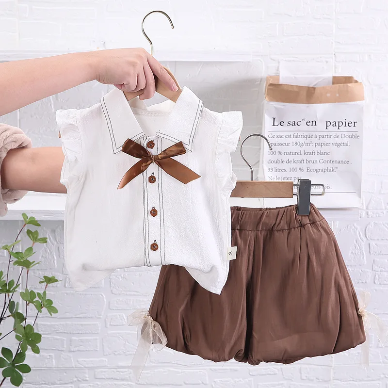 Conjunto veraniego infantil casual para niños y niñas