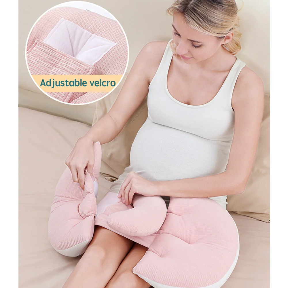 PANGDUBE almohada de embarazo algodon para dormir con cintura - imagen 2