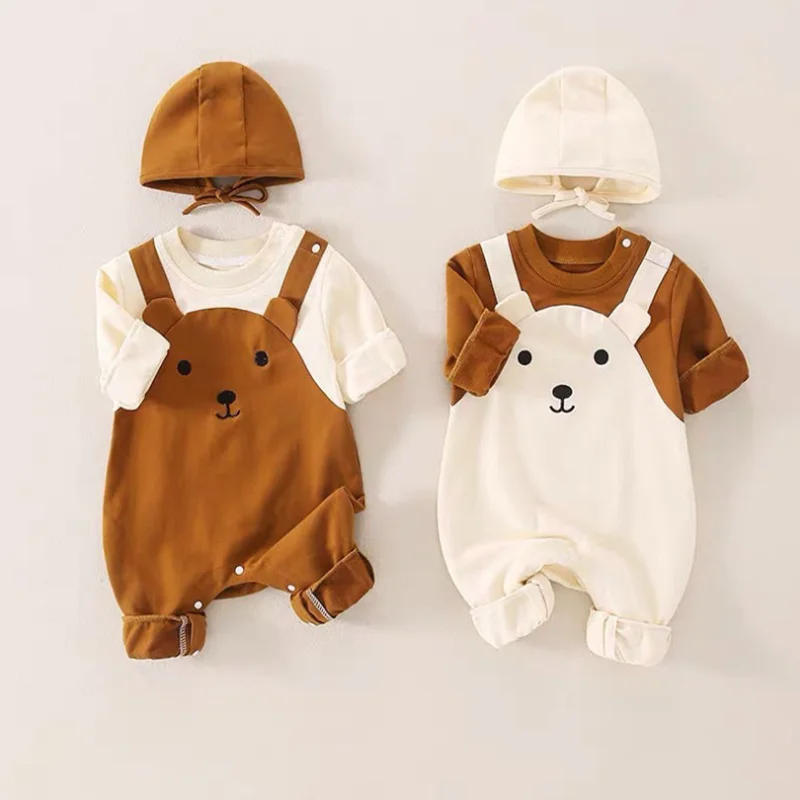 Pelele bebé en algodón con gorro y estampado de dibujos infantiles - imagen 5