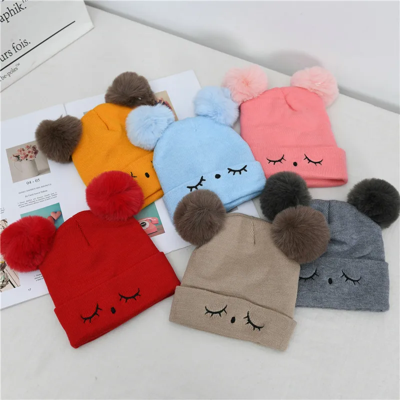 Conjunto infantil con gorro y bufanda de algodón tejido