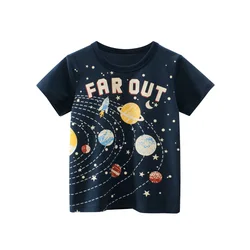 Camiseta de niño manga corta estilo americano, cómoda y veraniega