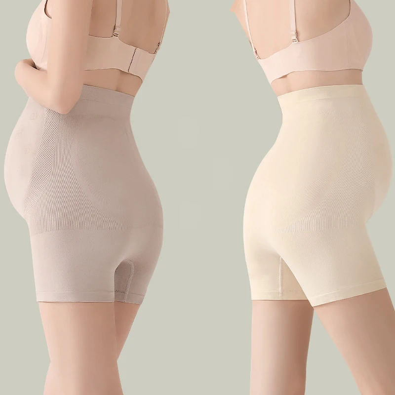 Pantalones cortos de embarazo sin costuras de cintura alta cómodo - imagen 2
