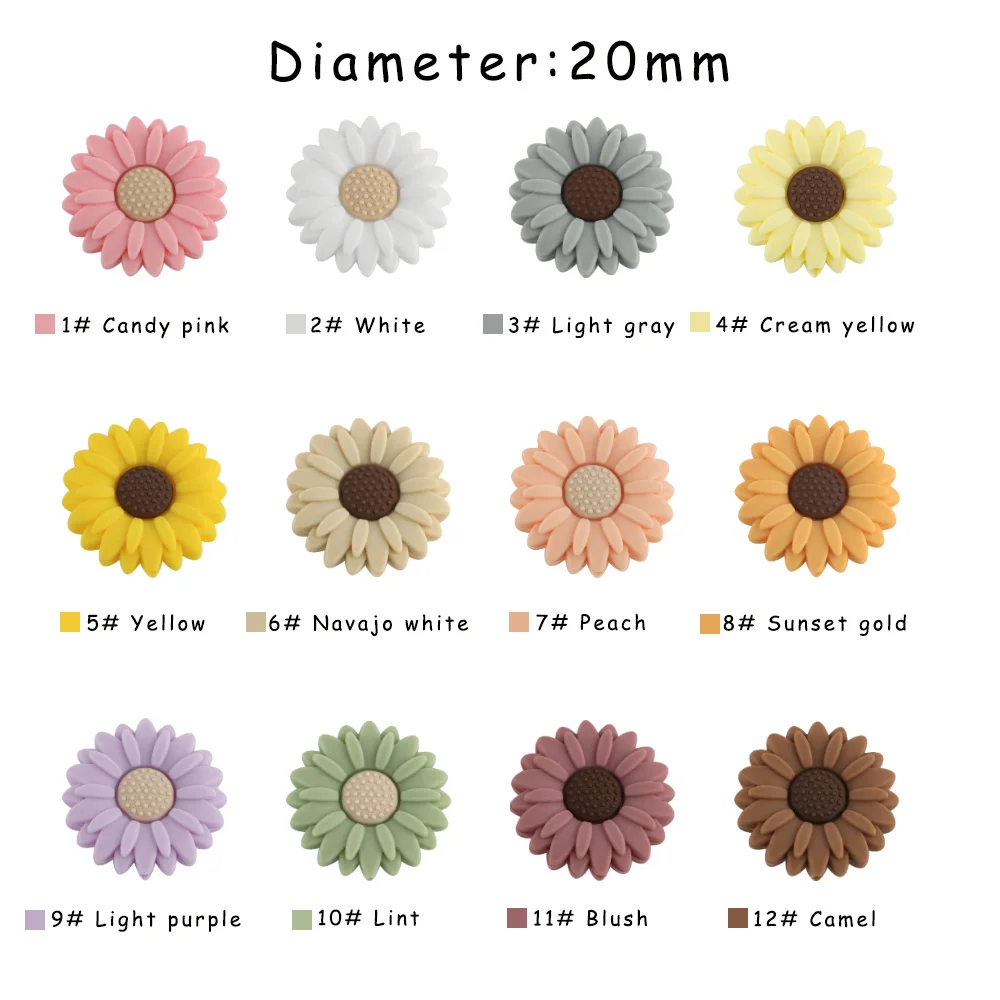 Cuentas focales de silicona con flores para manualidades - imagen 5