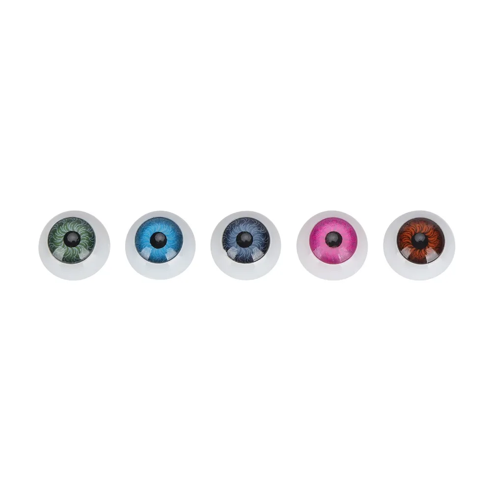 Ojos para peluches de plástico semicirculares de colores - imagen 4
