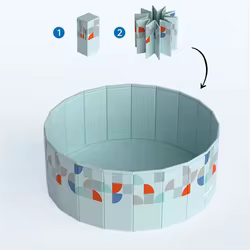 Piscina infantil plegable – PVC resistente para jardín y patio