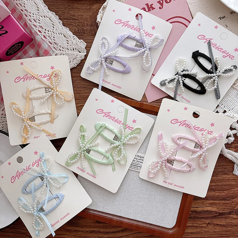Horquilla infantil con lazo de perlas – Accesorio delicado para niña