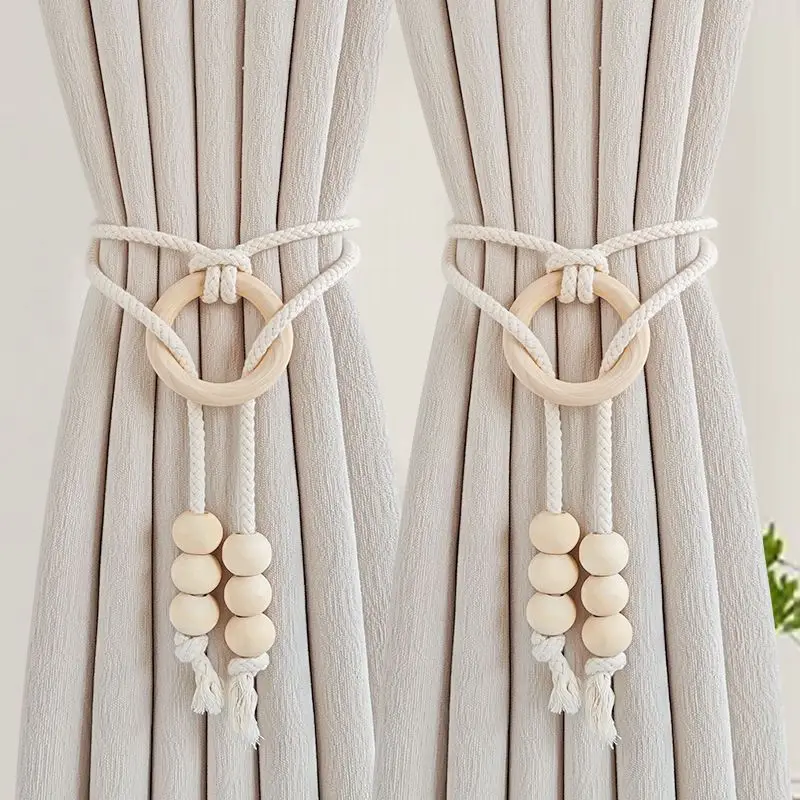 Correas de cortina con flecos tejidas y hebillas para decoración - imagen 4
