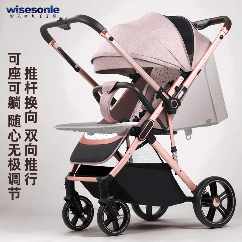 Carrito de bebé plegable bidireccional y compacto para viajar - imagen 3