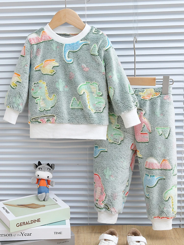 Conjunto felpa dinosaurio para bebé – Otoño invierno - imagen 5