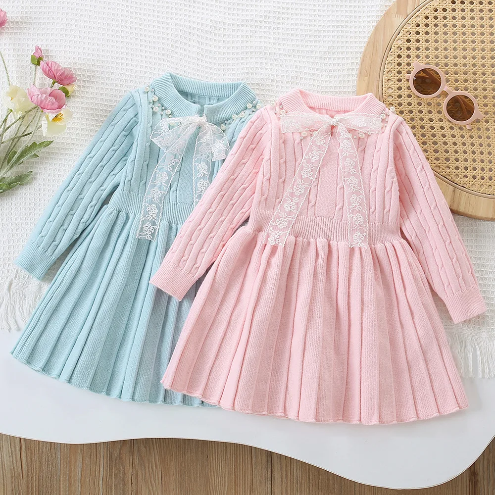 Vestido de lana para niña de punto – Otoño e invierno - imagen 3