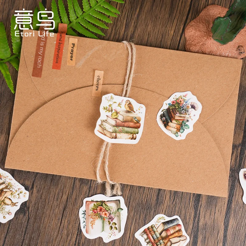 Pegatinas infantiles para diario y agenda con flores, libros - imagen 2