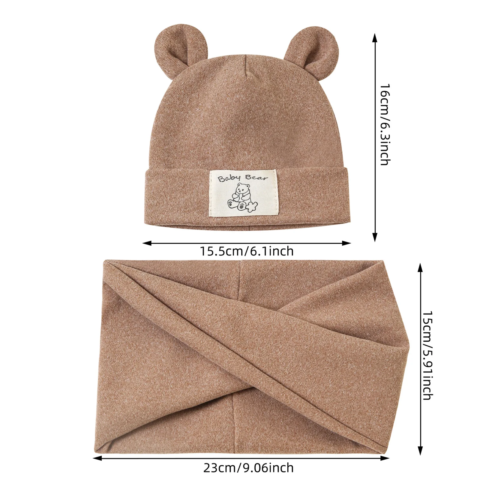 Detalle del tejido suave del gorro infantil